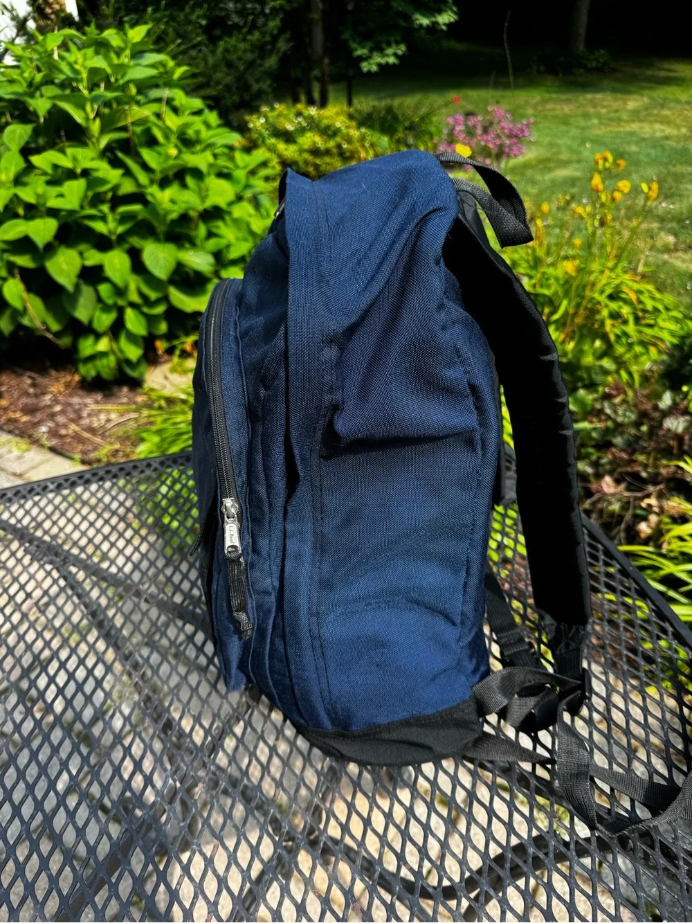 Vintage 90s L.L. Bean Dark Navy Canvas Daypack Backpack